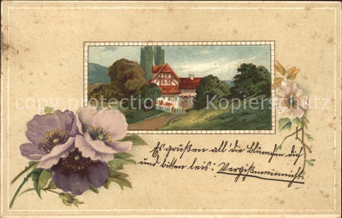 Blumen Haus Litho