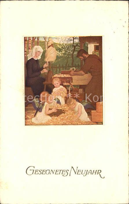 Neujahr Heilige Familie Schreiner Spinnrad Enge