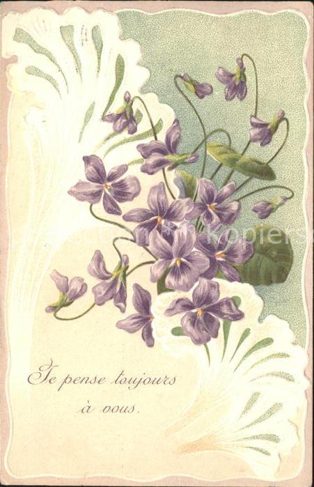 Blumen Veilchen Litho