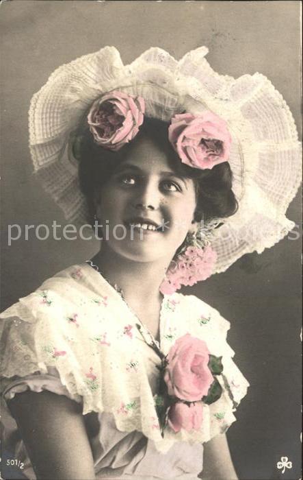 Foto SBW Nr. 501/2 Frau Hutmode Rosen