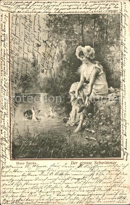 Zatzka H. Der grosse Schwimmer Engel Frau Hutmode
