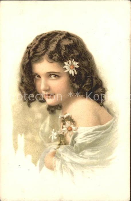 Verlag Photochromie Nr. 10008 Serie 1002 Kind Margeriten Litho