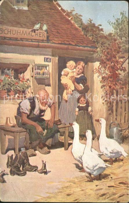 Schuhmacher Volkslied Watschelgänschen Familie Gäns