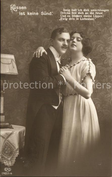 Foto EAS Nr. 09215/6 Paar Poesie Gedicht