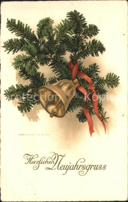 Kirchenglocke Churchbell Cloche Eglise Neujahr Litho