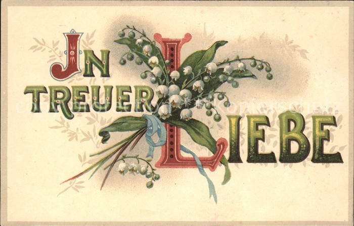 Maigloeckchen In treuer Liebe Litho