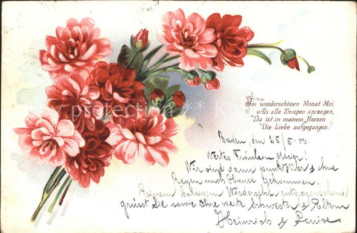 Blumen Gedicht Litho