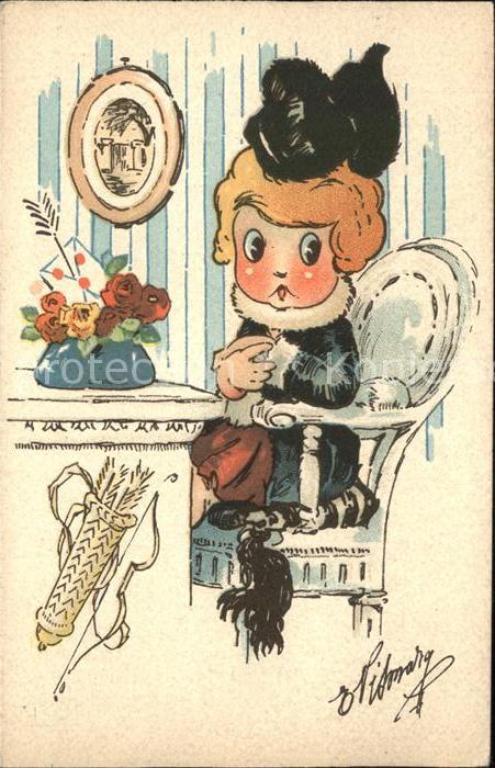 Rosen Brief Frau Hutmode Pfeil und Bogen