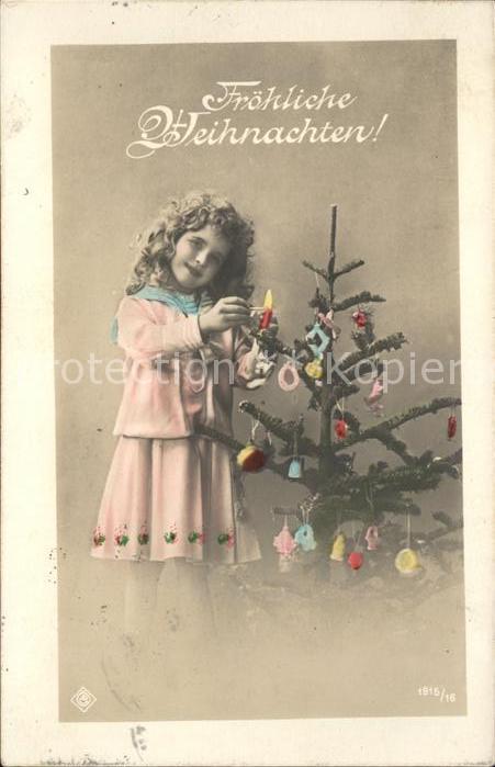 Foto OePG Nr. 1915/16 Weihnachten Kind Weihnachtsbaum