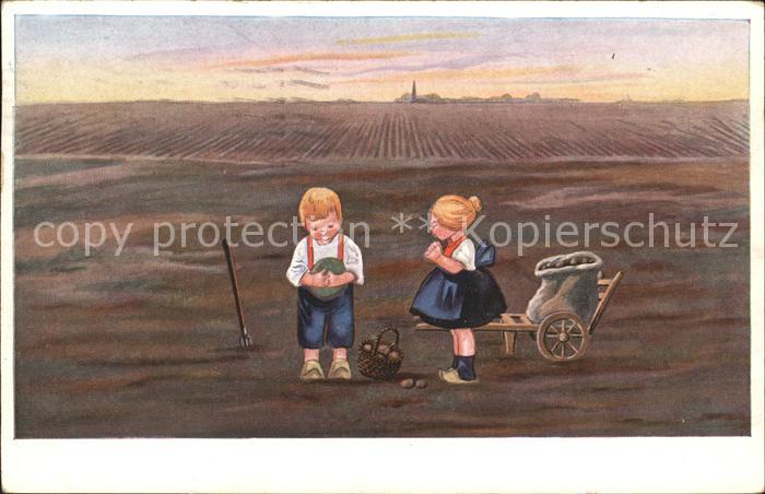 Landwirtschaft Kartoffelernte Gebet Kinder