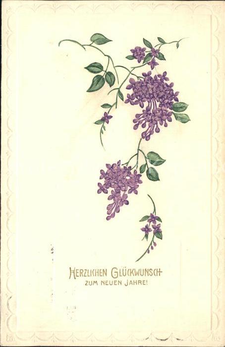 Neujahr Glueckwunsch Veilchen