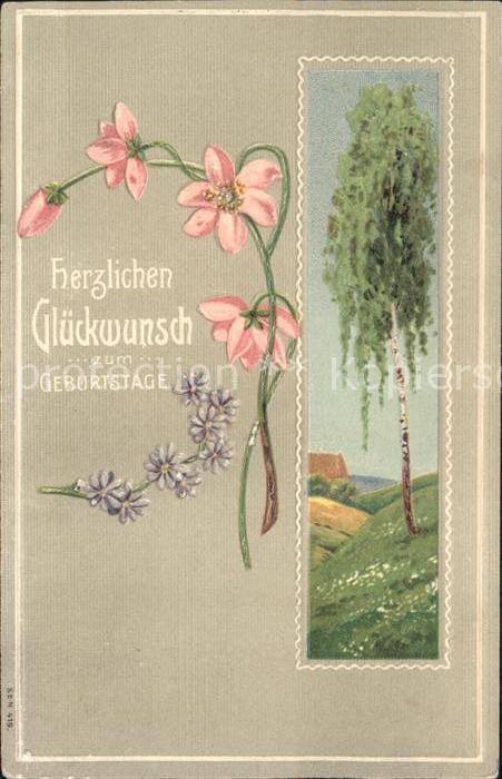 Geburtstag Glueckwunsch Blumen