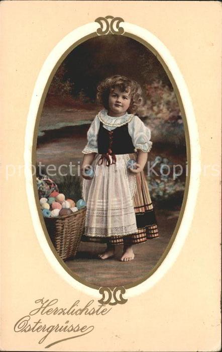 Ostern Easter Paques Kind Ostereier Tracht
