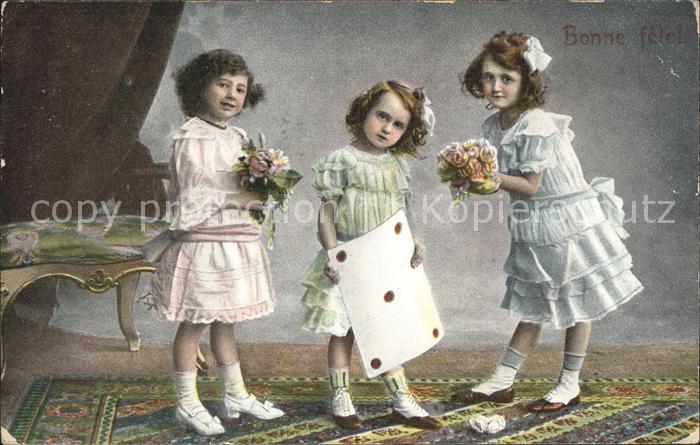 Kinder Child Enfants Rosen Glueckwunsch