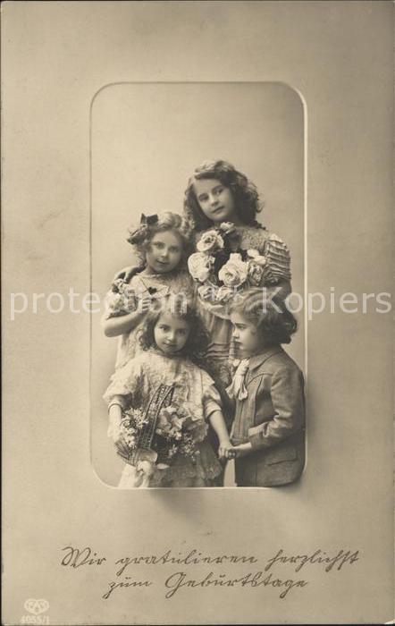 Foto EAS Nr. 4055/1 Kinder Blumen Brief