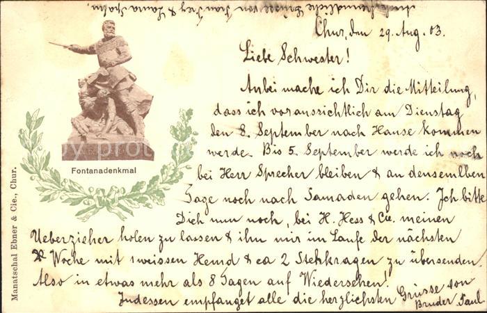 Denkmal Fontanadenkmal Chur