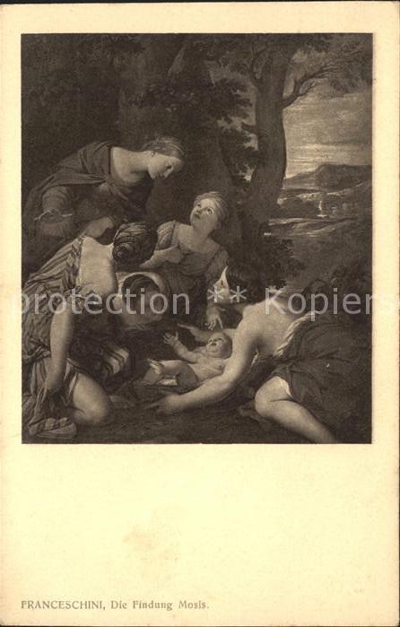 Kuenstlerkarte Franceschini Die Findung Mosis Werbung Pastilles Valda