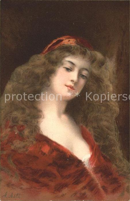 Frauen Künstlerkarte A. Asti K.F. Editeurs Par