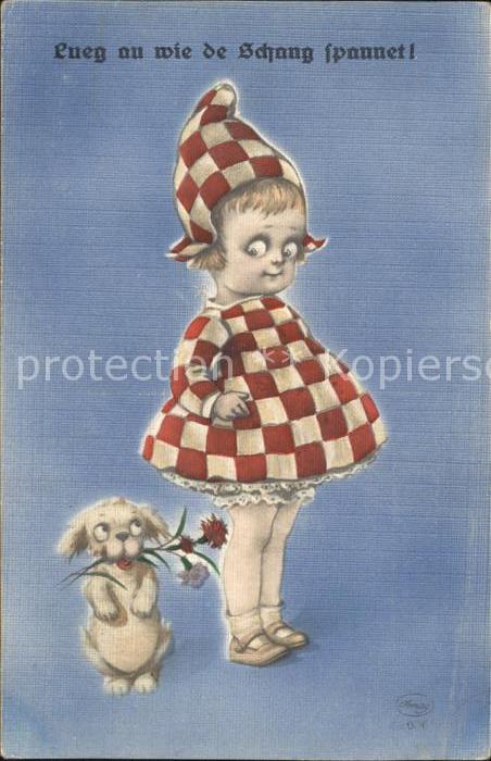 Verlag Amag Nr. 906 Kind Hund Blumen