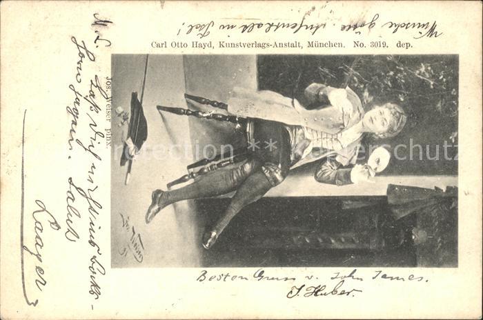 Kuenstlerkarte Jos. Weiser Zigarette Maske