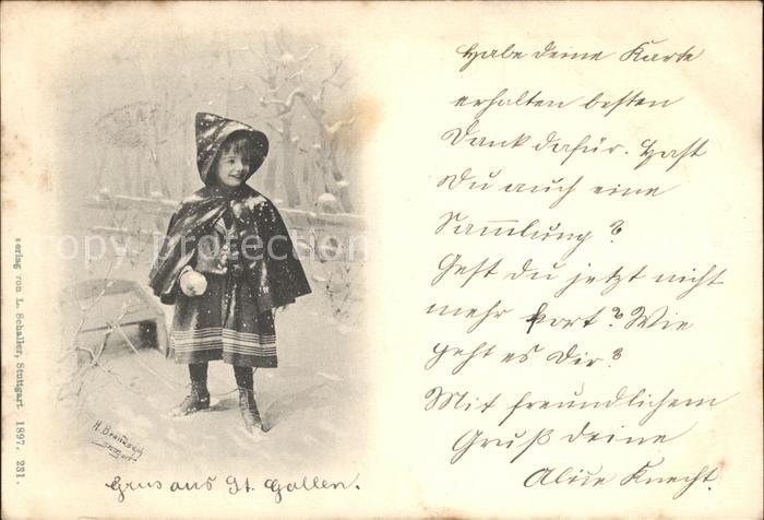 Kinder Child Enfants Schlitten Schneeball