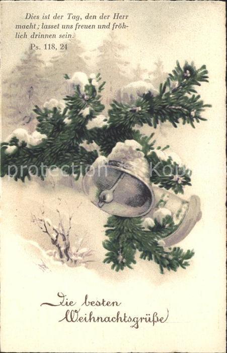 Kirchenglocke Churchbell Cloche Eglise Weihnachten Psalm Litho