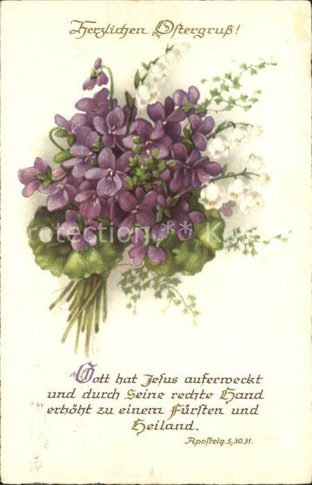 Ostern Easter Paques Veilchen Maigloeckchen