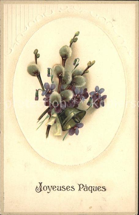 Kirchenglocke Churchbell Cloche Eglise Veilchen Weidenkaetzchen Ostern