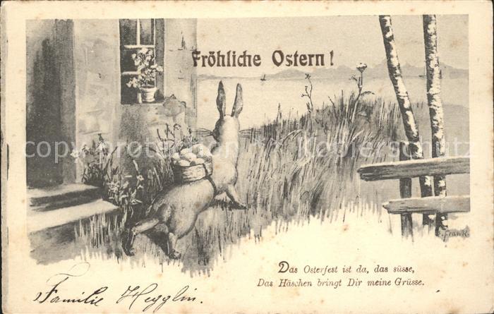 Ostern Easter Paques Hase Spruch