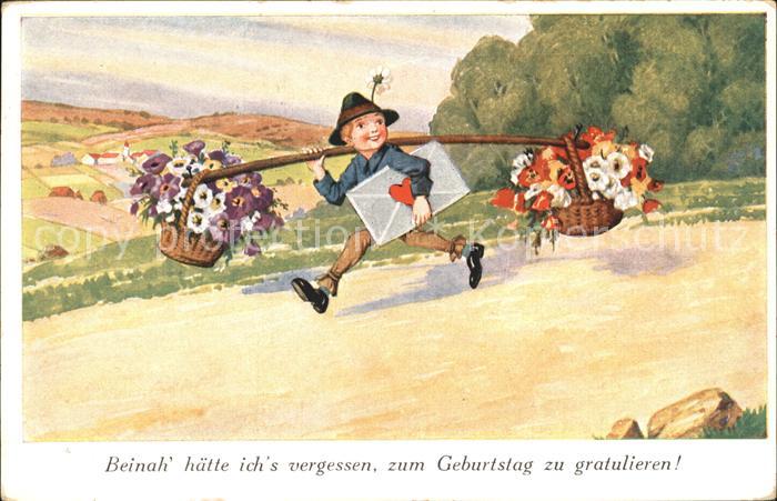 Geburtstag Kind Blumen Brief