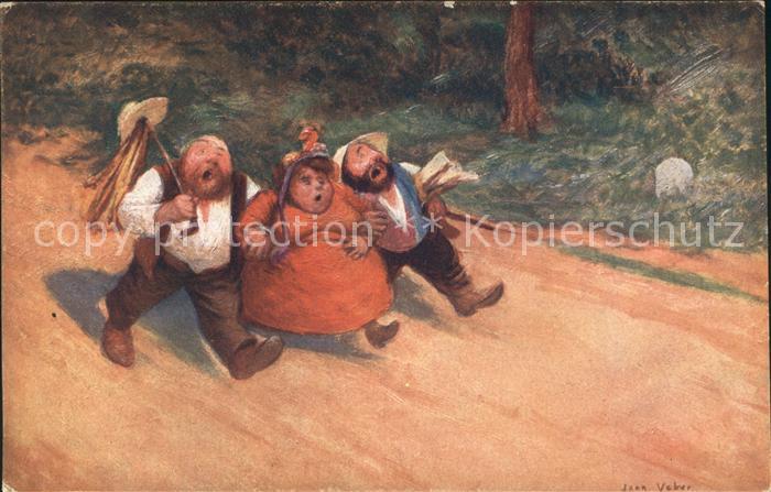 Kuenstlerkarte Veber Drei gute Freunde