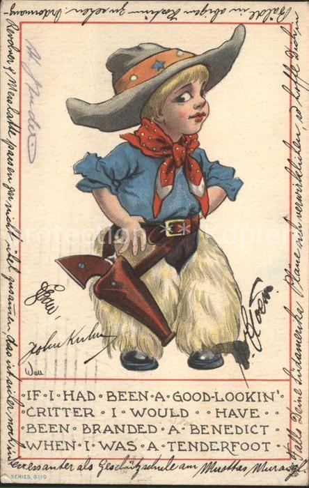 Cowboys Kind Spruch Litho