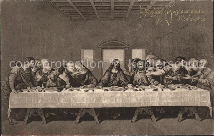 Konfirmation Glueckwunsch Jesus Das letzte Abendmahl