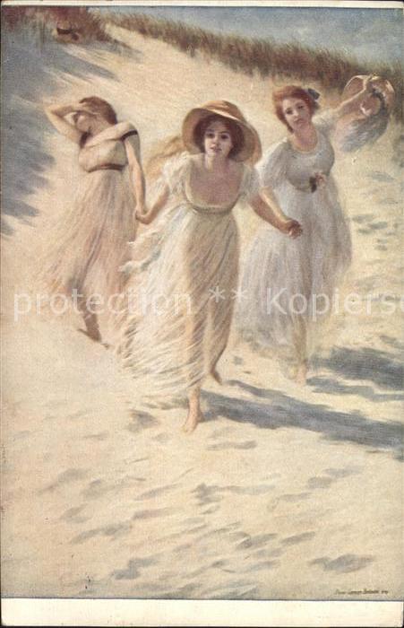 Kuenstlerkarte P. Carrier-Belleuse Vers l'amour Nr. 953 Frauen Hutmode