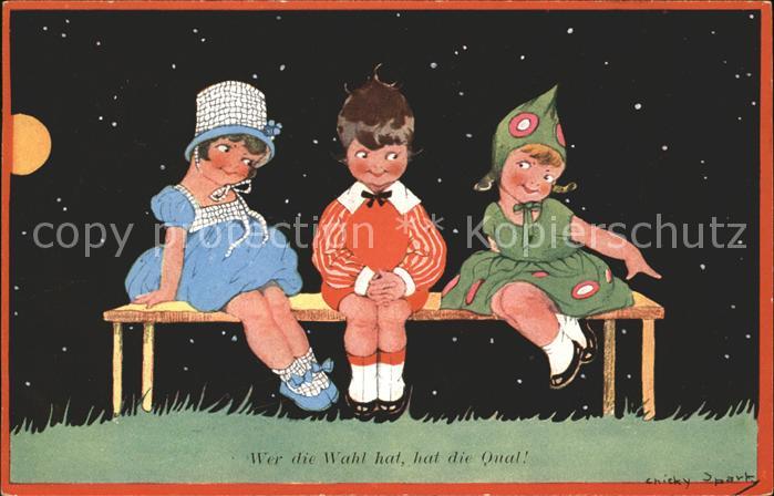 Kinder Child Enfants Hutmode Mode Wahl Qual Künstlerkarte Ch