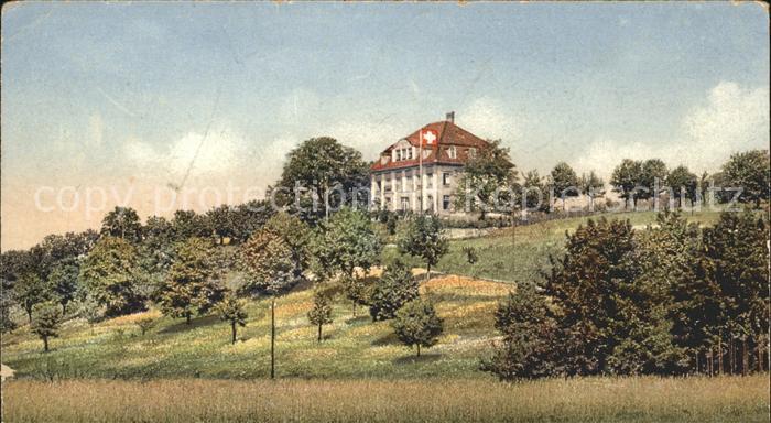 Riehen Landgasthaus Bischoffhoehe Litho