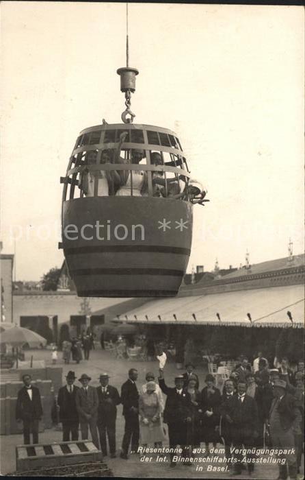 Basel BS Riesentonne aus dem Vergnuegungspark der Binnenschiffahrts- Ausstellung