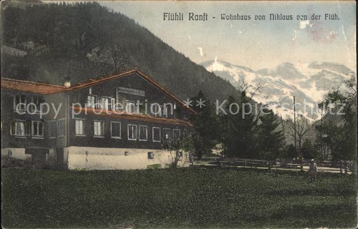 Fluehli Ranft Wohnhaus von Niklaus von der Flueh Litho