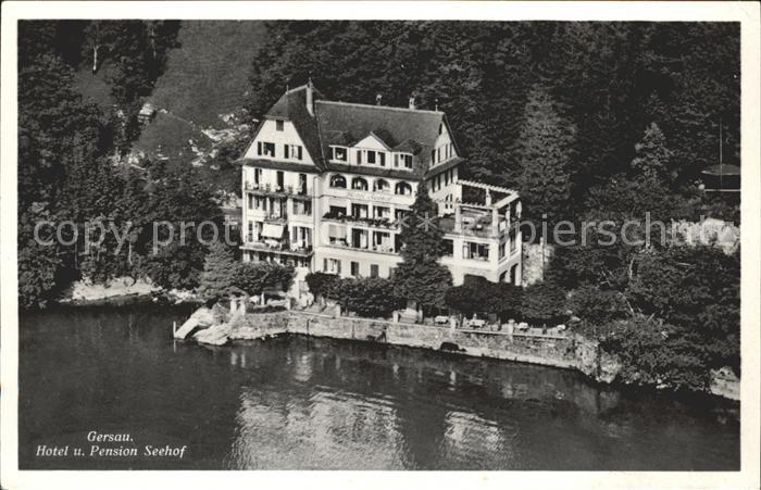 Gersau Vierwaldstaettersee Hotel u. Pension Seehof Fliegeraufnahme