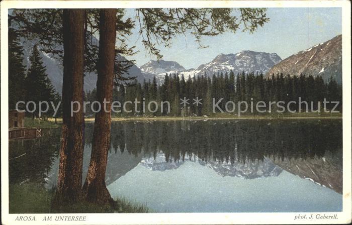 Foto Gaberell J. Nr. 2390 Arosa Untersee