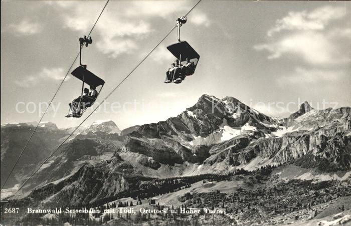Sessellift Braunwald Toedi Ortstock Hoher Turm
