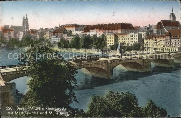 Strassenbahn Basel Mittlere Rheinbrücke Martinskirch