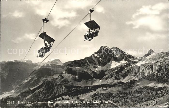 Sessellift Braunwald Tödi Ortstock Hoher Turm