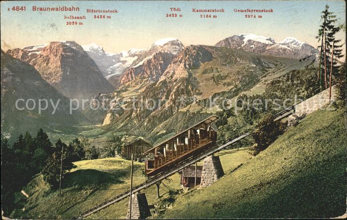 Zahnradbahn Braunwaldbahn Kammerstock Toedi Gemsfayrenstock
