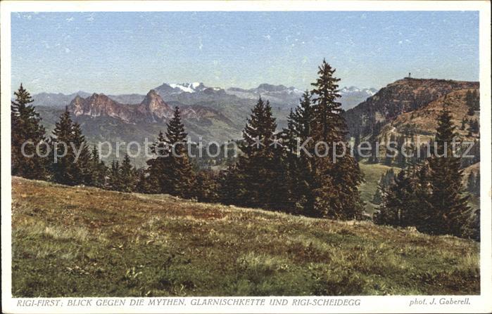 Foto Gaberell J. Nr. 5865 Rigi-First Mythen Glärnischkette R