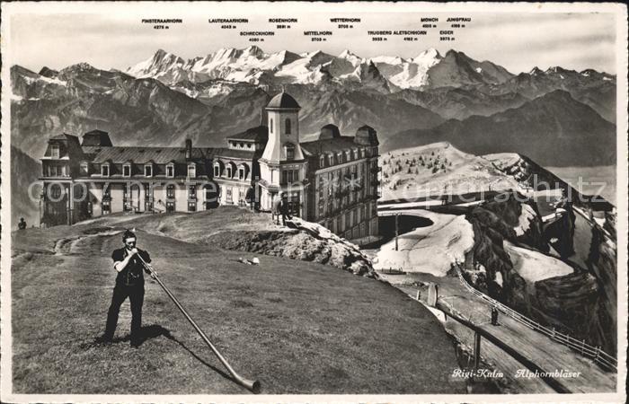 Alphorn Alphornbläser Rigi-Kulm Hotel