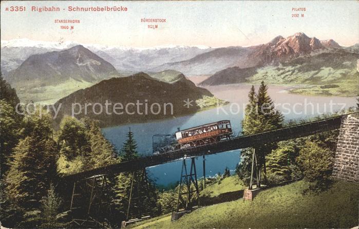Zahnradbahn Rigibahn Schnurtobelbrücke Pilatus Bürg