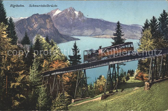Zahnradbahn Rigibahn Schnurtobelbrücke