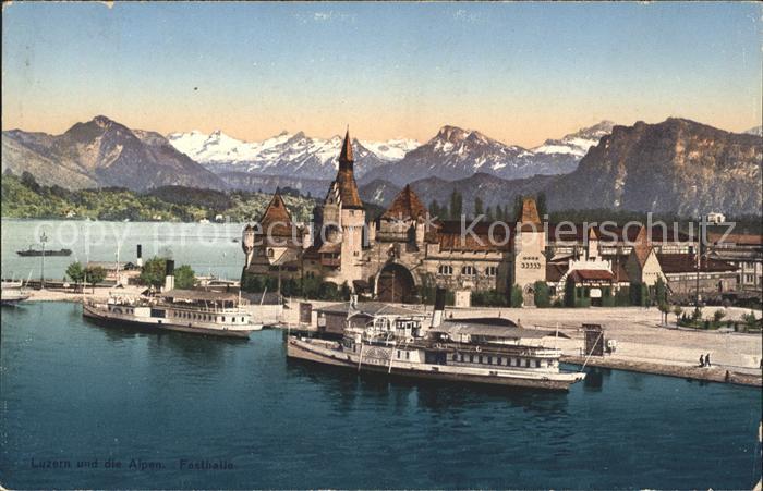 Dampfer Seitenrad Pilatus Luzern Alpen Festhalle