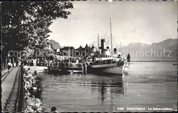 Dampfer Binnenschifffahrt Montreux Debarcadere